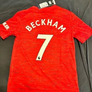2020-21 Man Utd Adidas Home Jersey Beckham 7 Youth 9/10.
